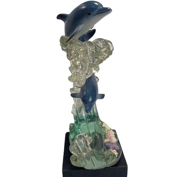 Lenox Dream of Dolphins Waves Seashells Acrylic Figurine 2001. 8 in H. - Picture 5 of 10